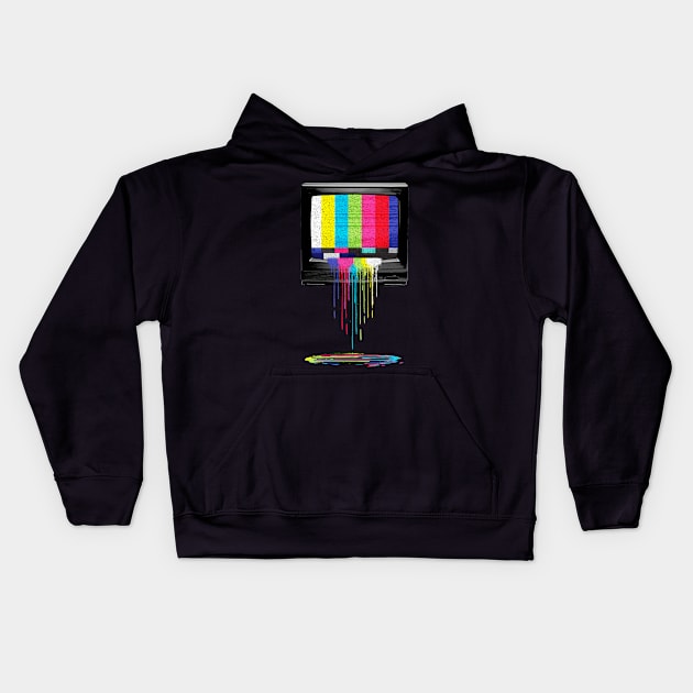 Retro Tv Kids Hoodie by thurnzmwidlakpe